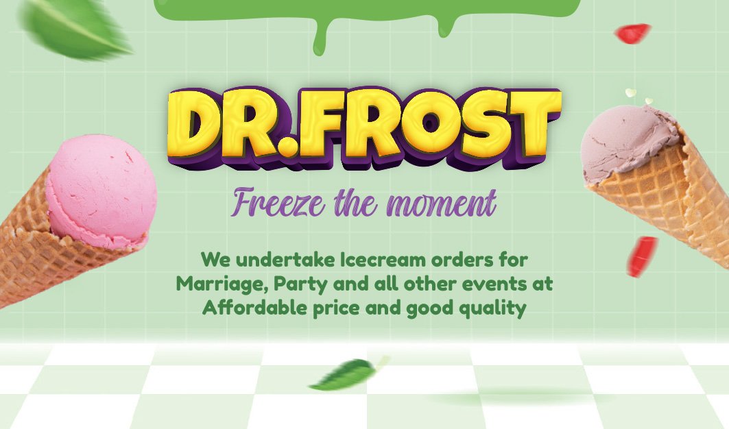 Dr. FROST Ice Cream Flyer